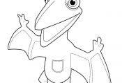 Dinosaur coloring page for kids, printable free - dragon dinosaur train toy
