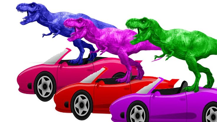 Dinosaurs In The Cars Race | Learn Colors | Learn Colors With Animals Names & Le… Wallpaper