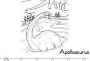 Dinosaurs and Extinct Animals Alphabet Coloring Pages, Handwriting Worksheets