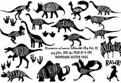 Dinosaurs w/names AI EPS PNG