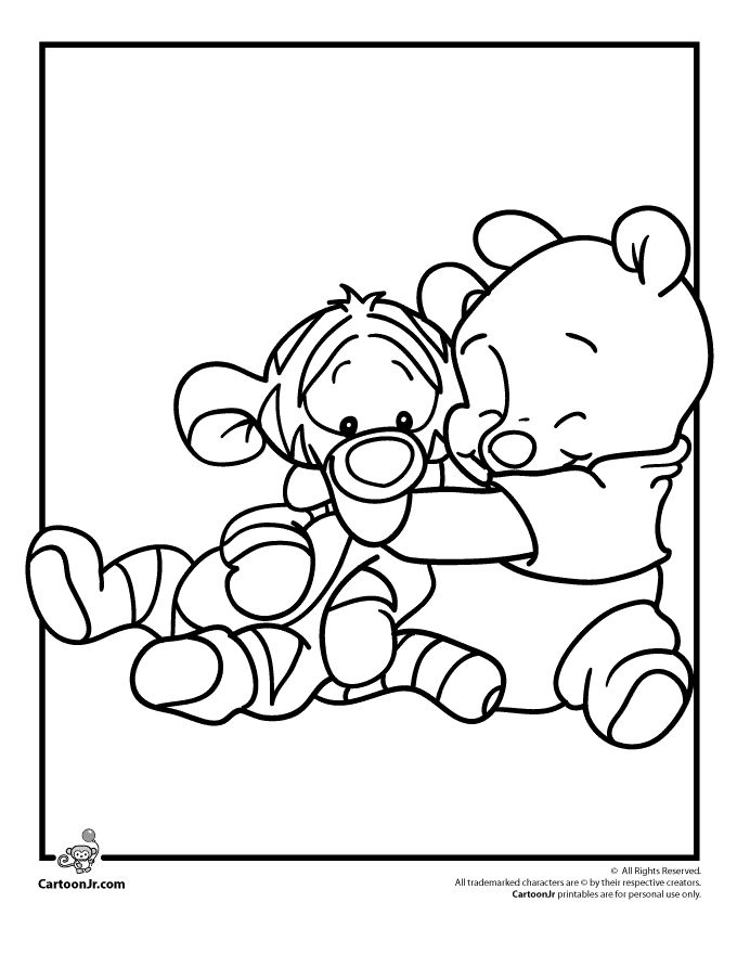 Disney Babies Coloring Pages Pooh and Tigger Disney Babies Coloring Page – Car… Wallpaper