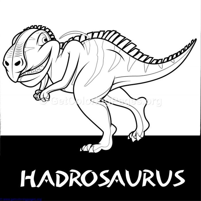 Download for Free Hadrosaurus Cute Dinosaurs Coloring Pages #coloring #coloringb…