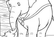 Dumbo Free Printable Cartoon Coloring Pages