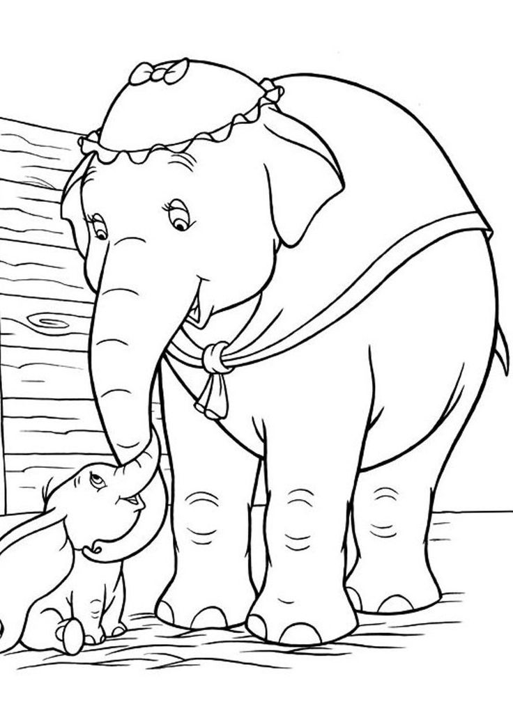 Dumbo Free Printable Cartoon Coloring Pages Wallpaper