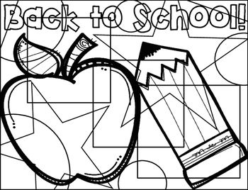 FREE Back to School Coloring Page Wallpaper