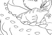 Fight dinosaurs coloring pages for kids, printable free