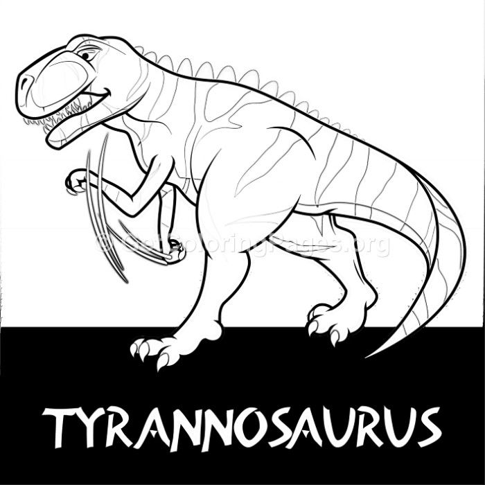 Free Instant Downloads Tyrannosaurus Cute Dinosaurs Coloring Pages #coloring #co… Wallpaper