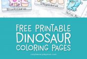 Free Printable Dinosaur Coloring Pages | Kids will love coloring these cute and ...