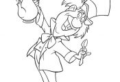 Free Printable Disney Alice in Wonderland Cartoon Coloring Pages found on Polyvo...