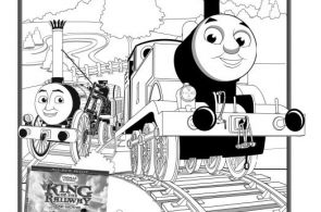 Free Thomas The Train King of the Railway Printable Coloring Sheet