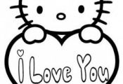 Free printable hello kitty valentines day coloring pages for kids.free print out...