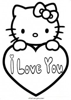 Free printable hello kitty valentines day coloring pages for kids.free print out… Wallpaper