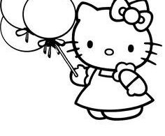 Free worksheets for kid: Hello Kitty Coloring Pages, Kitty