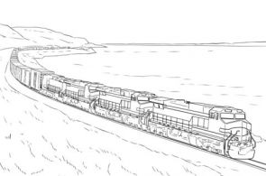 Freight Train coloring page from Trains category. Select from 25105 printable cr...