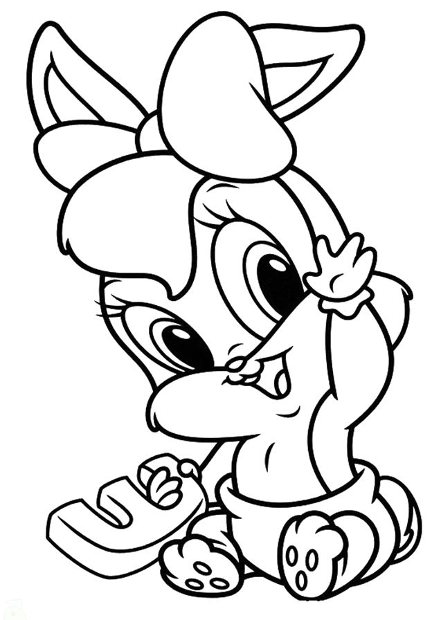 Funny Baby lola Bunny Coloring Pages – Looney Tunes cartoon coloring pages Wallpaper