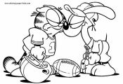 Garfield color page, cartoon characters coloring pages, color plate, coloring sh...