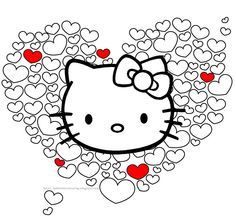HELLO KITTY Coloring Pages & Invites Wallpaper