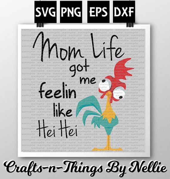 Hei Hei Mom Life SVG-Cartoon color from CraftsnThingsByNelly on Etsy Studio Wallpaper