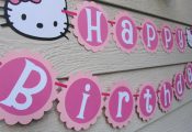 Hello Kitty Birthday Banner Pink Can be Personalized With Name or Color Choice. ...