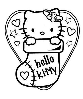 Hello Kitty Christmas Coloring Page Hello Kitty Photo 25604566 | Free Coloring P… Wallpaper