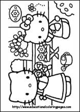 Hello Kitty Coloring Pages free For Kids Wallpaper