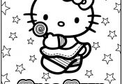 Hello Kitty Coloring Pages. To use for the cake transfer or decor/games