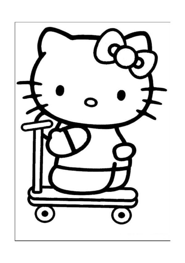 Hello Kitty Kleurplaten voor kinderen. Kleurplaat en afdrukken tekenen nº 16 Wallpaper