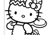 Hello Kitty Kleurplaten voor kinderen. Kleurplaat en afdrukken tekenen nº 19