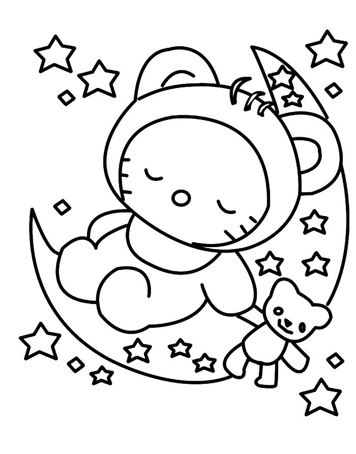 Hello Kitty To Draw – AZ Coloring Pages
