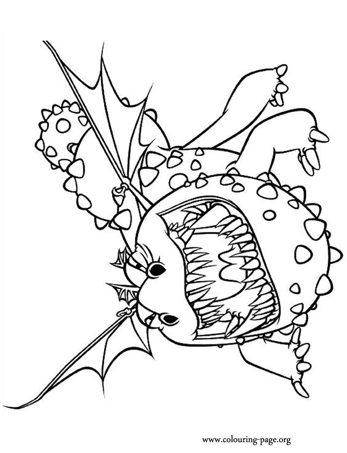 How to Train Your Dragon – Gronckle coloring page