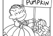 It’s the Great Pumpkin Charlie Brown Coloring Pages Linus Waiting for the Grea...