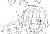Jewelpet cartoon coloring pages for kids, printable free