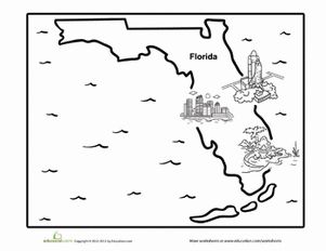Learn all about the Sunshine State with this cute cartoon coloring page that tak… Wallpaper