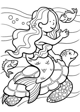 Little Mermaid Coloring Pages For Your Little Ones Kids love cartoon and they to… Wallpaper