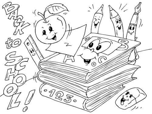 Lots of back to school coloring pages Wallpaper