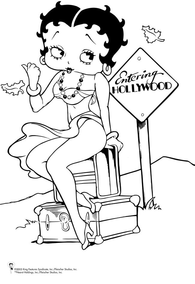 Lovely Cartoon Coloring Pages: From “Betty Boop Coloring Book”. Here are 4 examp… Wallpaper