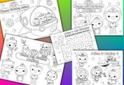 Octonauts Birthday Party Favor Personalized coloring pages activity – PDF file...