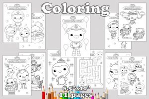 Octonauts Birthday Party favor, Octonauts coloring pages, Octonauts ...