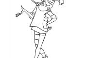Pippi Longstocking color page cartoon characters coloring pages, color plate, co...