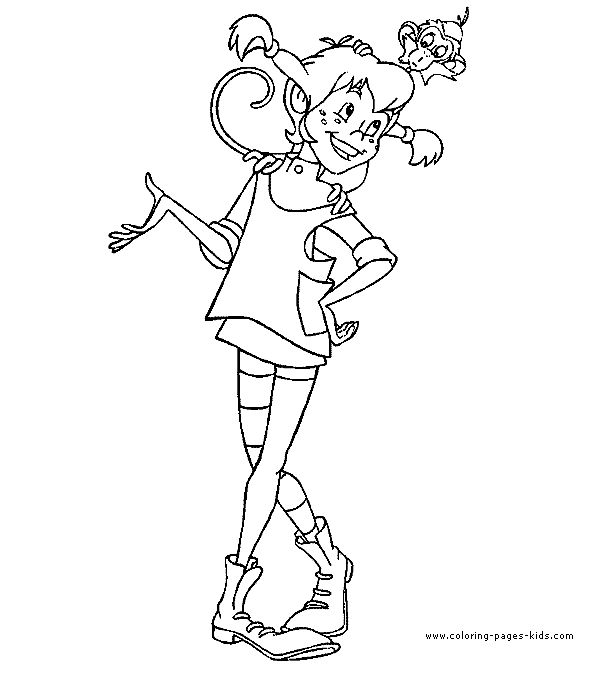 Pippi Longstocking color page cartoon characters coloring pages, color plate, co… Wallpaper
