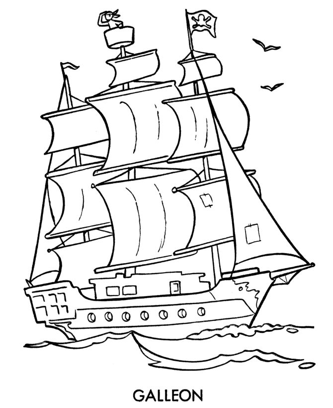 Pirate Ship Coloring Pages | These cartoon pirate coloring pages are fun to colo… Wallpaper