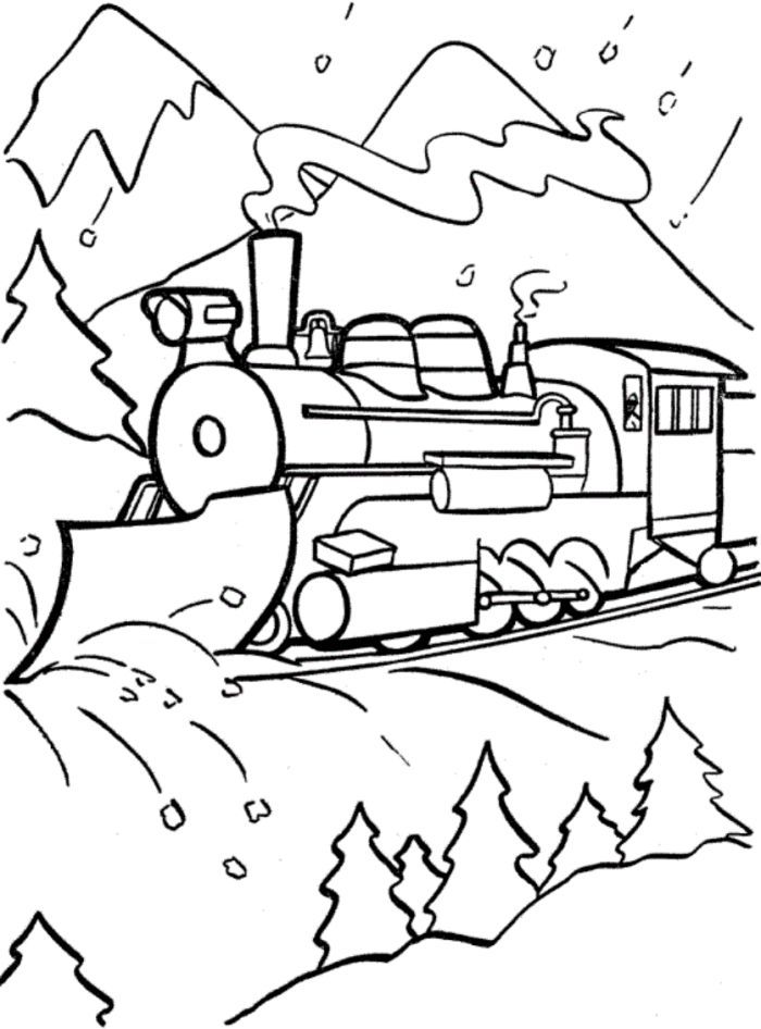 Polar Express Train coloring page Wallpaper