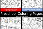 Preschool Coloring Pages on 3 Dinosaurs - ABCs, Numbers, Shapes & Color - 3Dinos...