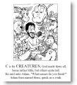 Printable coloring pages: dinosaurs, animals, Bible scenes