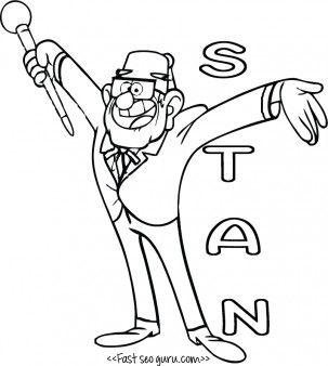 Printable #gravityfalls #characters #Stan #Pines coloring pages for kids.free on…