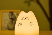SHARE & Get it FREE | Touching Cat Cartoon Colorful Ombre LED Night LightFor Fas...
