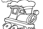 T is for Train Coloring Page from TwistyNoodle.com