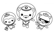 The Octonauts, Kwazii and Peso and Captain Barnacles Swimming in The Octonauts C...