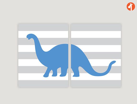 This modern dinosaur name print will add a pop of color to your little one's…