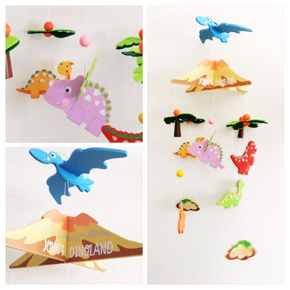 This wooden mobile is a colourful accessory for children´s rooms. The different… Wallpaper